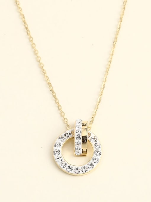 Gold 925 Sterling Silver Cubic Zirconia White Minimalist Long Strand Necklace