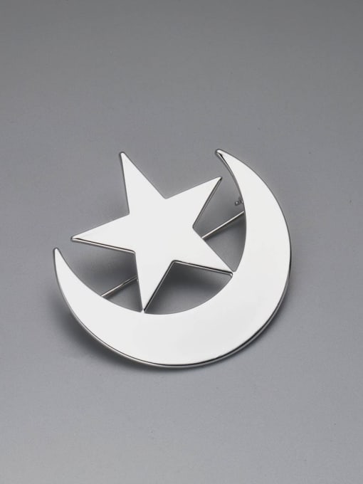 White Brass Star Minimalist Pins & Brooches