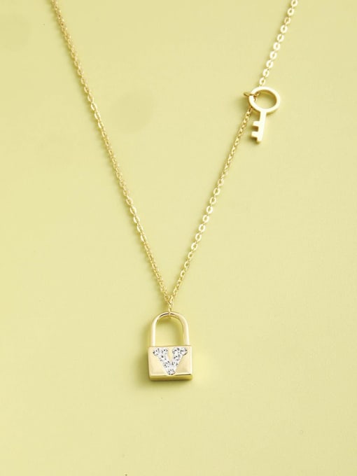 Gold 925 Sterling Silver Locket Minimalist Long Strand Necklace