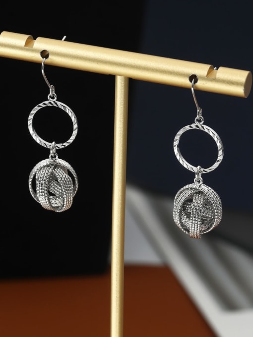 Lin Liang Brass Geometric Minimalist Drop Earring