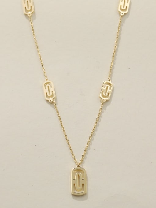 Gold 925 Sterling Silver Minimalist Long Strand Necklace