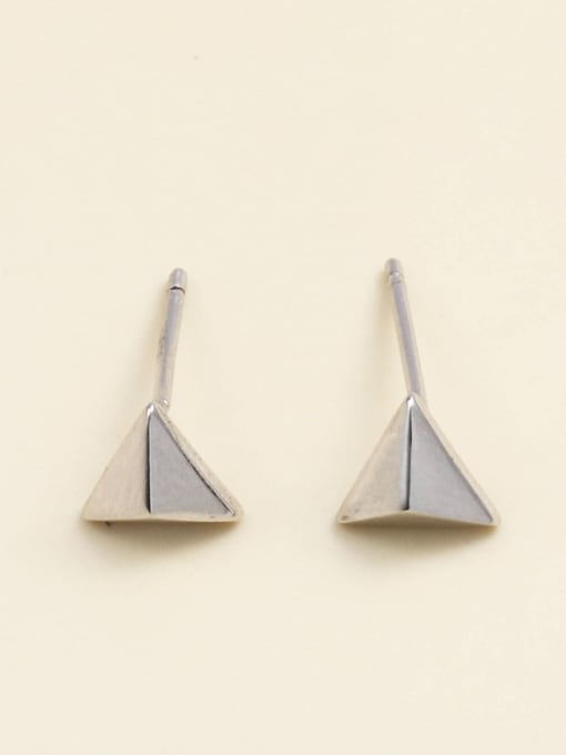 ANI VINNIE 925 Sterling Silver Triangle Minimalist Stud Earring 0