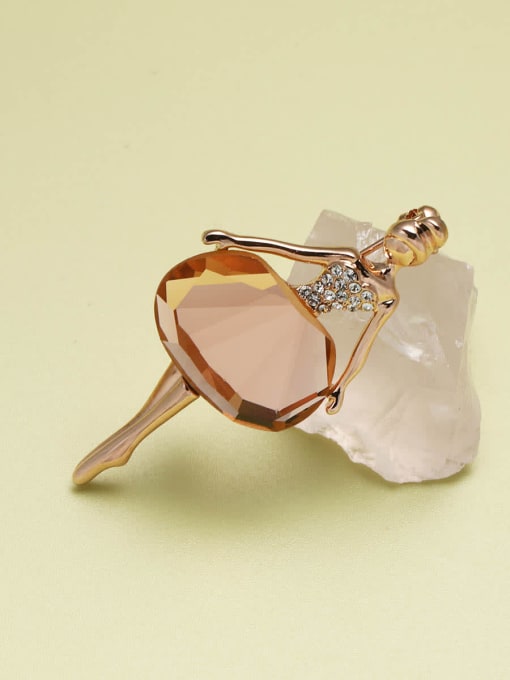 rose gold Brass Cubic Zirconia White Angel Pins & Brooches