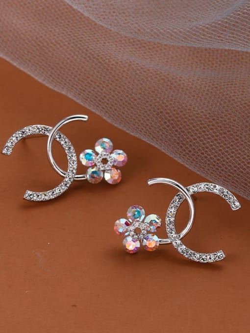Lin Liang Brass Letter Luxury Stud Earring