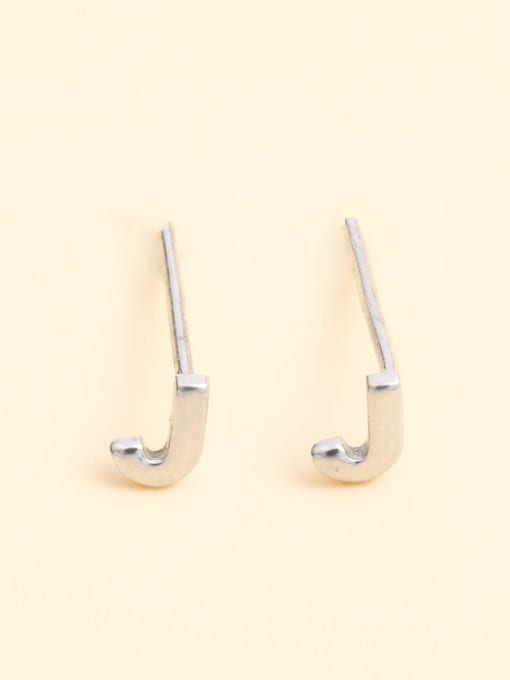 ANI VINNIE 925 Sterling Silver Letter Minimalist Stud Earring 1
