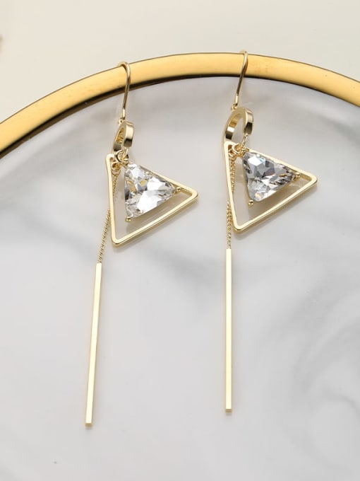 Lin Liang Brass Triangle Classic Drop Earring
