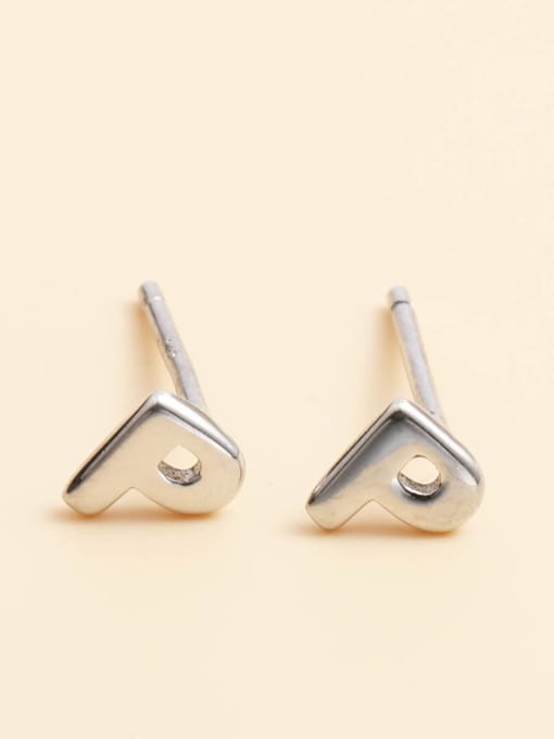 ANI VINNIE 925 Sterling Silver Letter Minimalist Stud Earring 0