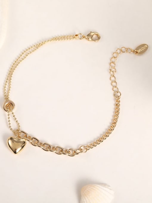 Lin Liang Brass Heart Trend Adjustable Bracelet 1
