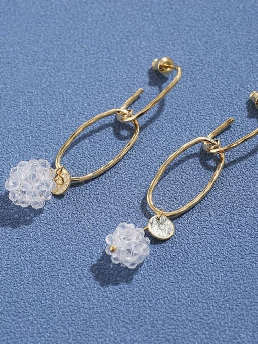 Gold Brass Cubic Zirconia   simple  Fashion atmosphere  Earrings