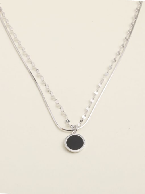 ANI VINNIE 925 Sterling Silver Round Minimalist Multi Strand Necklace 1