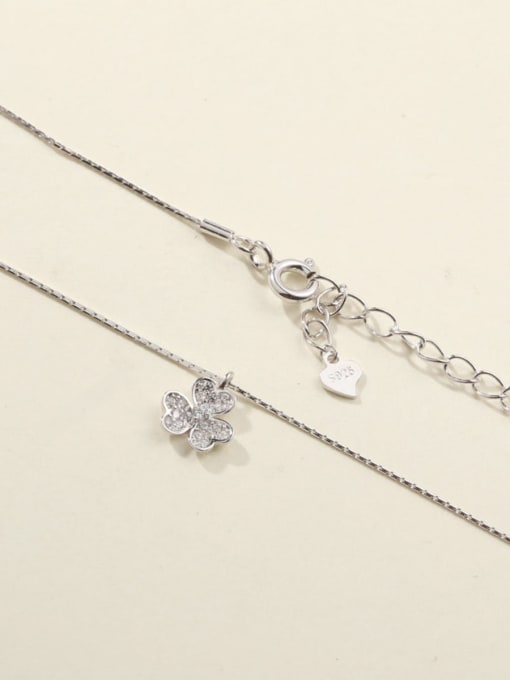 ANI VINNIE 925 Sterling Silver White Flower Minimalist Long Strand Necklace 1