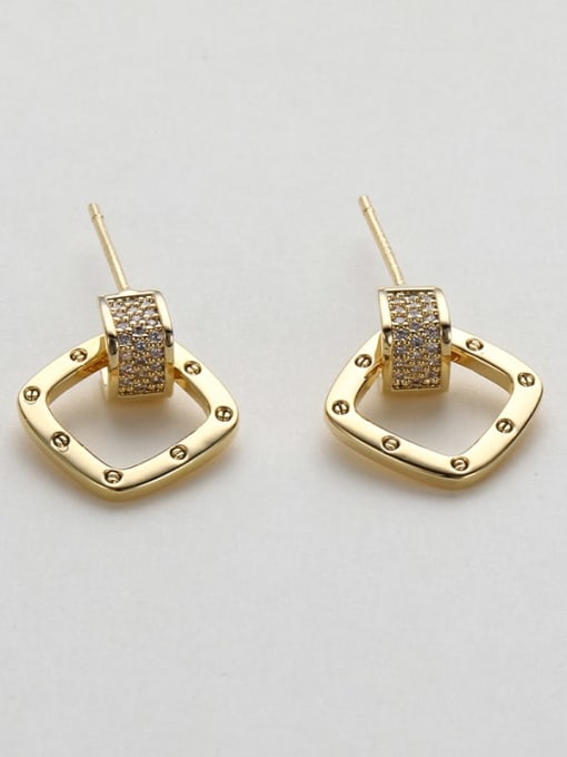 Lin Liang Brass Geometric Dainty Drop Earring 0