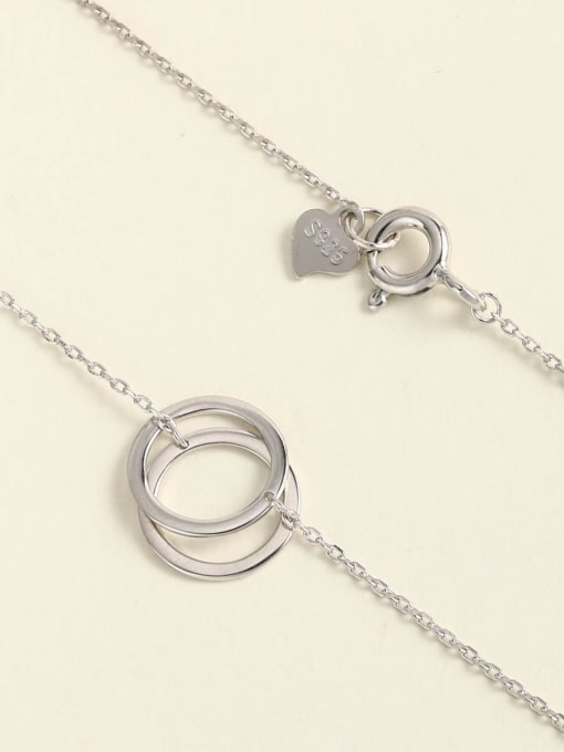 ANI VINNIE 925 Sterling Silver White Round Minimalist Link Necklace 2