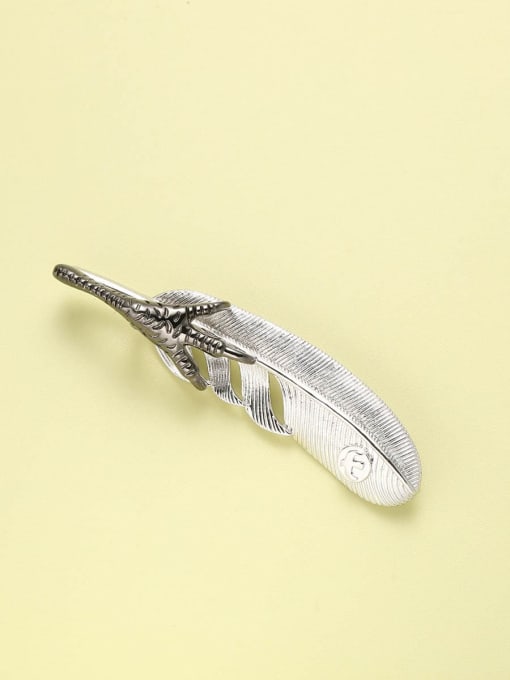 Bicolor Brass Feather Minimalist Pins & Brooches