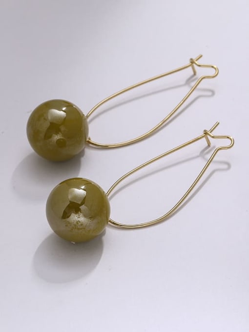 Lin Liang Brass Round Minimalist Hook Earring
