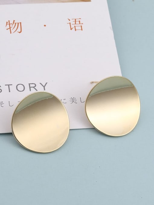 Lin Liang Brass Geometric Minimalist Stud Earring 3