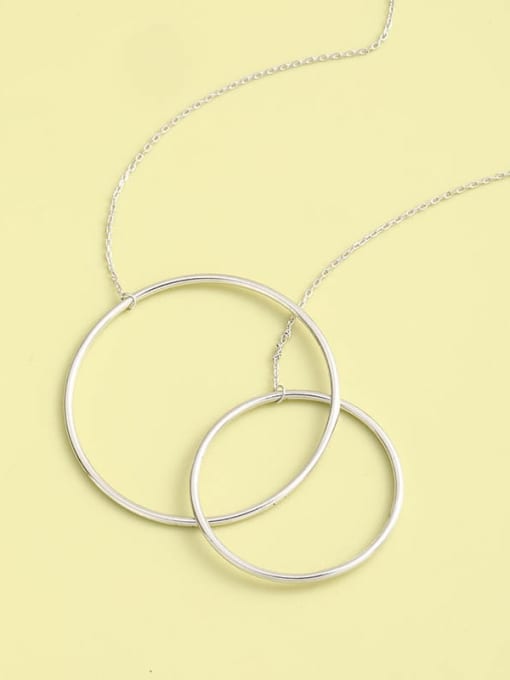 ANI VINNIE 925 Sterling Silver Round Minimalist Long Strand Necklace 1