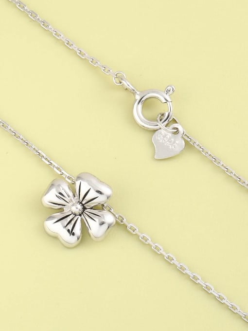 ANI VINNIE 925 Sterling Silver Flower Minimalist Long Strand Necklace 1