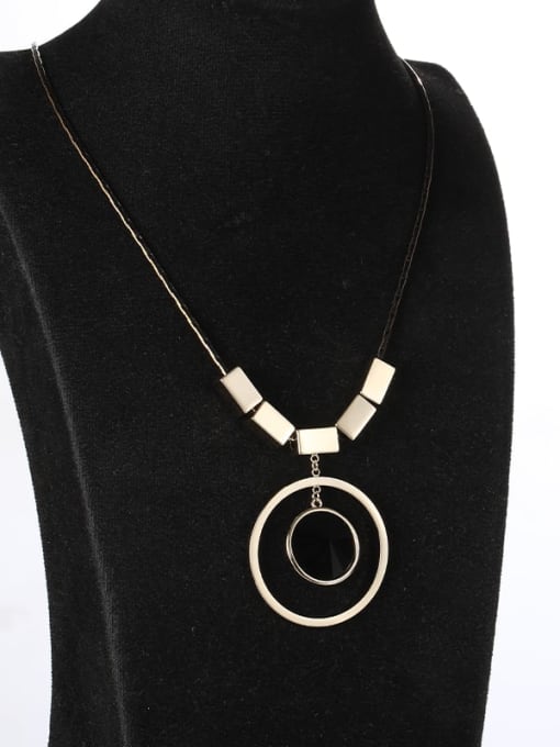 Lin Liang Brass Round Dainty Long Strand Necklace