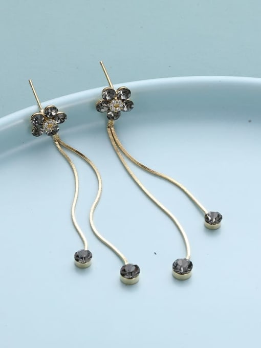 Lin Liang Brass Tassel Dainty Drop Earring 0