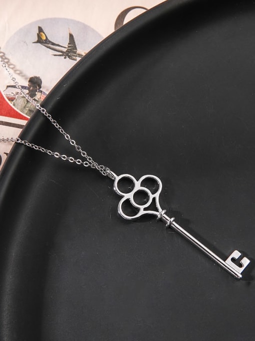 Lin Liang Brass Key Minimalist Long Strand Necklace 1