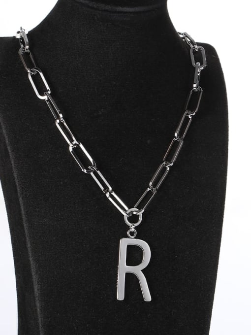 Lin Liang Brass Letter Trend Long Strand Necklace 0