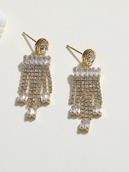 Lin Liang Brass Irregular Luxury Cluster Earring