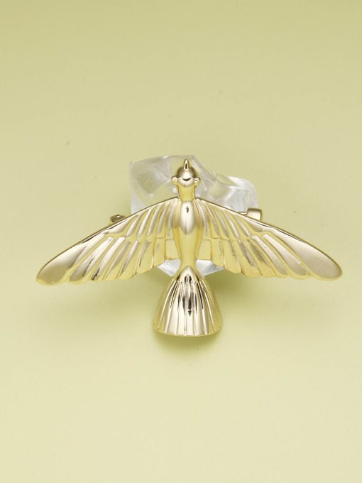 Gold Brass Bird Minimalist Pins & Brooches