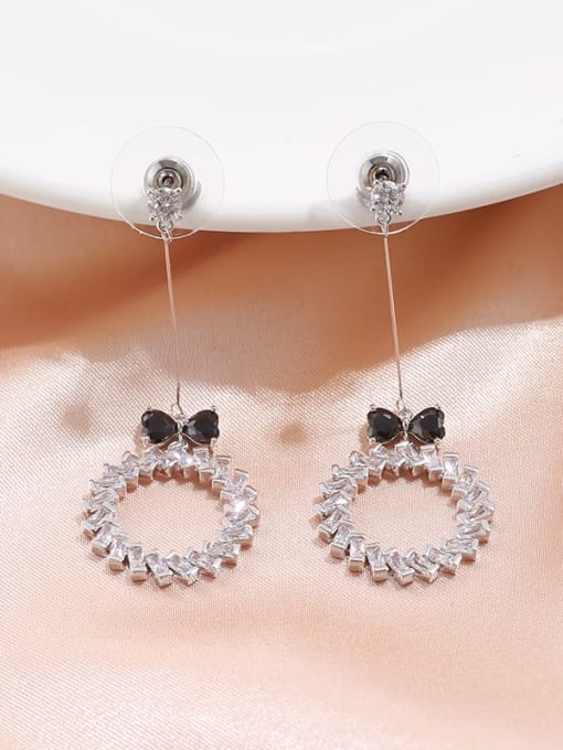 Lin Liang Brass  Cubic Zirconia  fashion tassel  long earrings 0