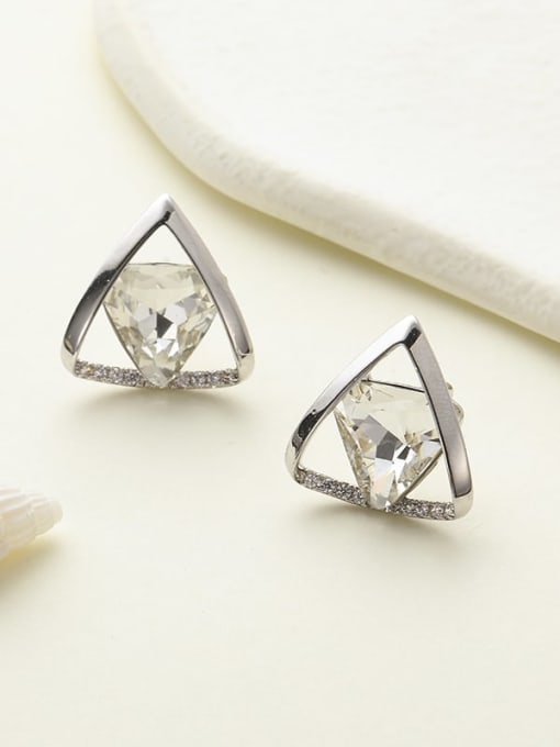 Lin Liang Brass Triangle Minimalist Stud Earring 0
