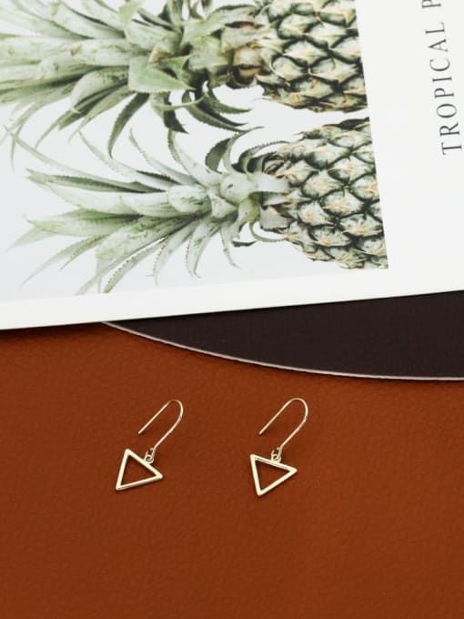 Lin Liang Brass Triangle Minimalist Drop Earring