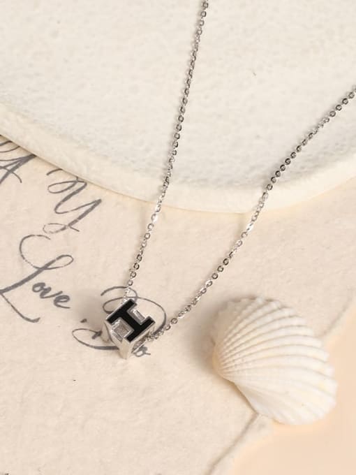 Lin Liang 925 Sterling Silver Letter Classic Long Strand Necklace