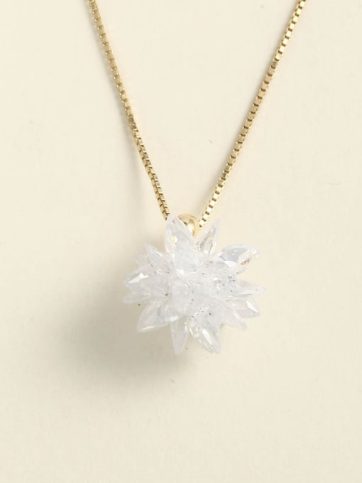 Gold 925 Sterling Silver Crystal White Irregular Minimalist Choker Necklace