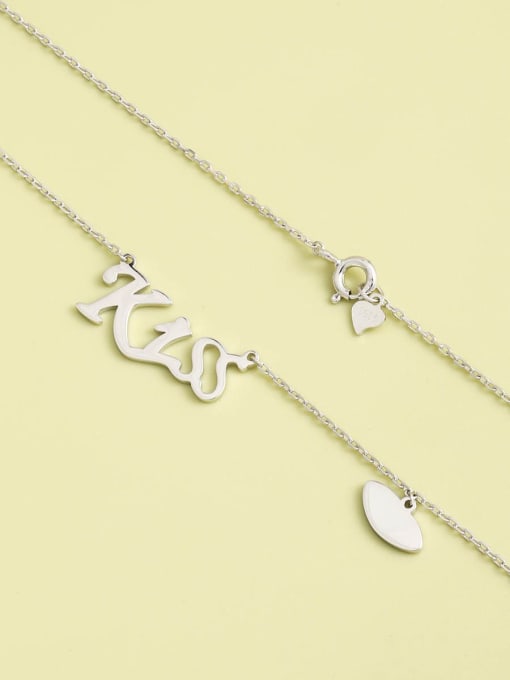 ANI VINNIE 925 Sterling Silver Letter Minimalist Long Strand Necklace 1