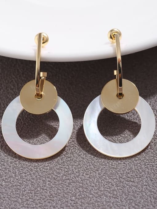 Lin Liang Brass  Cubic Zirconia fashion  Geometric pendant Earrings 0