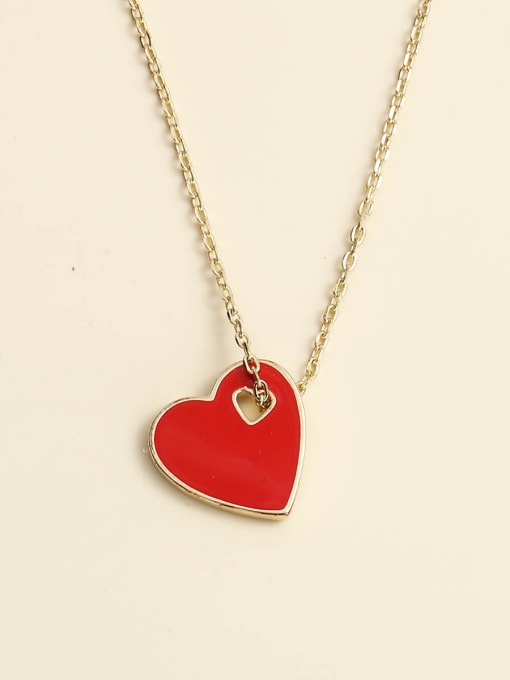 ANI VINNIE 925 Sterling Silver Acrylic Heart Necklace 0