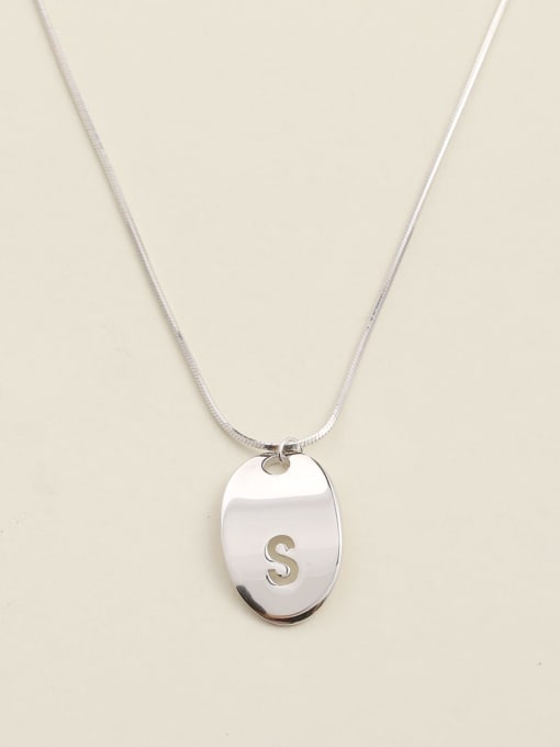 ANI VINNIE 925 Sterling Silver Geometric Minimalist Long Strand Necklace 1