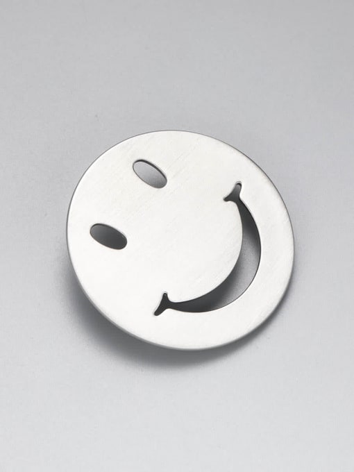 White Brass Smiley Minimalist Pins & Brooches