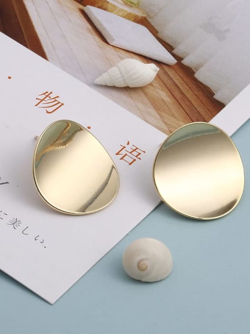 Lin Liang Brass Geometric Minimalist Stud Earring 2