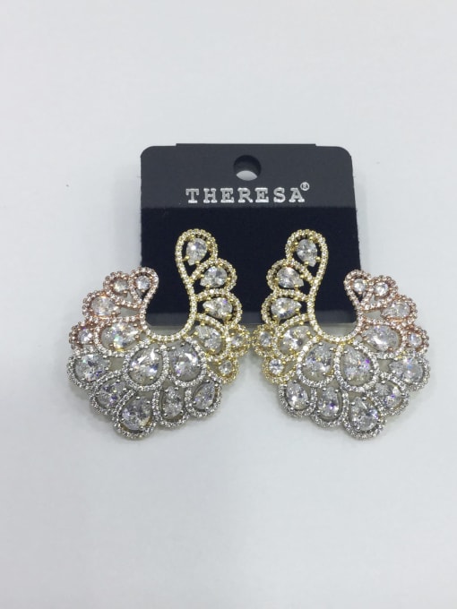 Tabora GODKI Luxury Women Wedding Dubai Copper Cubic Zirconia White Oval Luxury Ear Jacket Earring 0