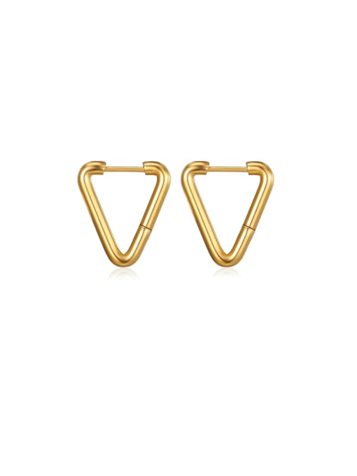 Golden Triangle Earrings Stainless steel Triangle Minimalist Huggie Earring