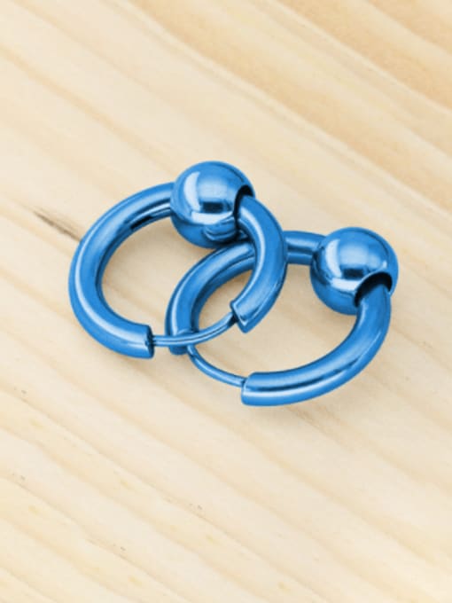 BELII Titanium Steel Round Minimalist Single Earring 4