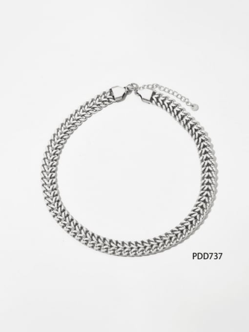 Clioro Stainless steelHip Hop Wheatear  Bracelet and Necklace Set 1