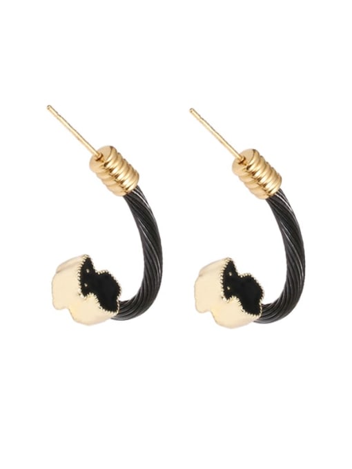 Black Bear Earrings Stainless steel Hip Hop Bear Ring Earring And Bracelet Set