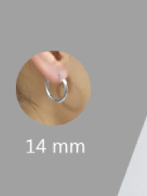 BELII Titanium Steel Round Minimalist Single Earring(only one) 1
