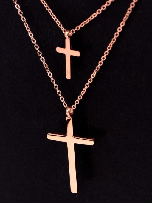 K.Love Titanium Cross Dainty  Necklace 0
