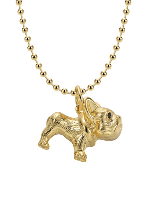 Clioro Brass Animal Vintage Bead Chain Necklace