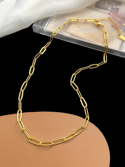 K.Love Titanium Steel Trend Geometric Bracelet and Necklace Set 3