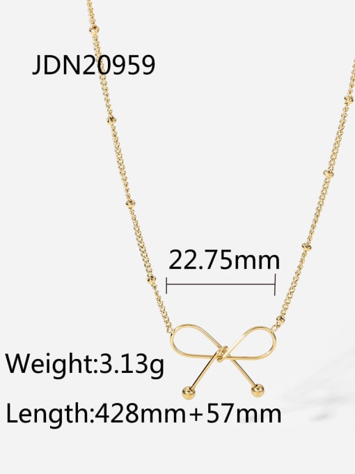 J&D Stainless steel Bowknot Minimalist Necklace 2