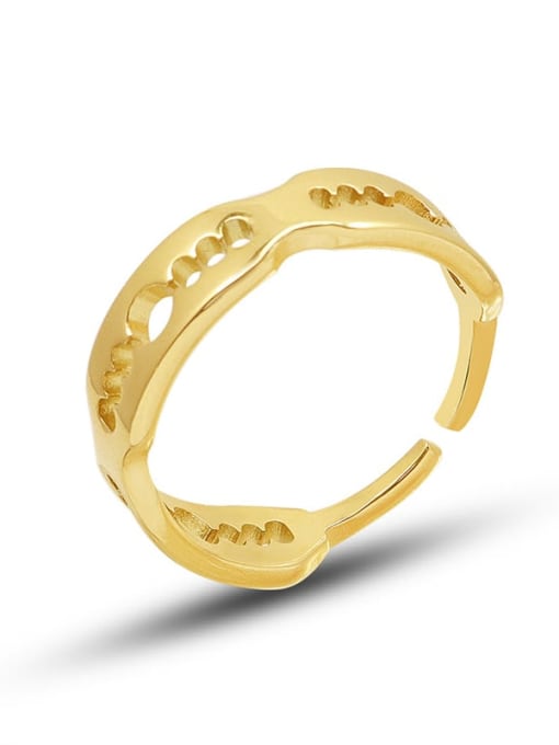 MAKA Titanium Steel Geometric Minimalist Band Ring
